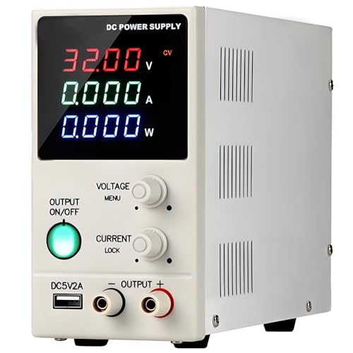 Image of 30V 10A Adjustable DC Power Supply, 300W Variable Switching Regulated Power Supply with Rotary Encoder Control, 5V2A USB Interface,Digital LED Display, for Lab Electronics, LED Testing, DIY Projects