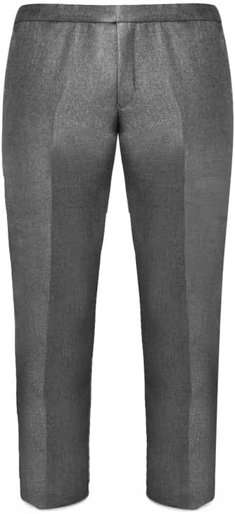Pantalones escolares ajustables y resistentes, ajuste generoso, talla grande, con trabilla para cinturón y botón ajustable, uniforme escolar
