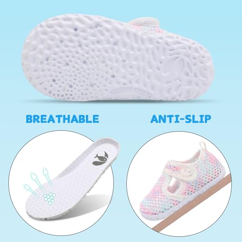 Image of FEETCITY Boys Girls Water Shoes Kids Aqua Socks Quick Dry Barefoot for Beach Swimming Pool