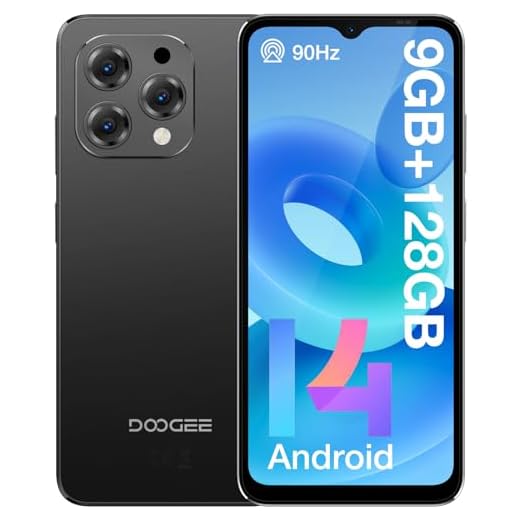 DOOGEE N55 Smartphone 2024, Smartphone Android 14, 9（4+5） GB+128GB/1TB, 6.56" HD+90Hz, 13MP Fotocamera, Telefono 5150mAh Batterie, 4G Dual SIM 2.4G/5G WiFi OTG -Telefono Cellulare