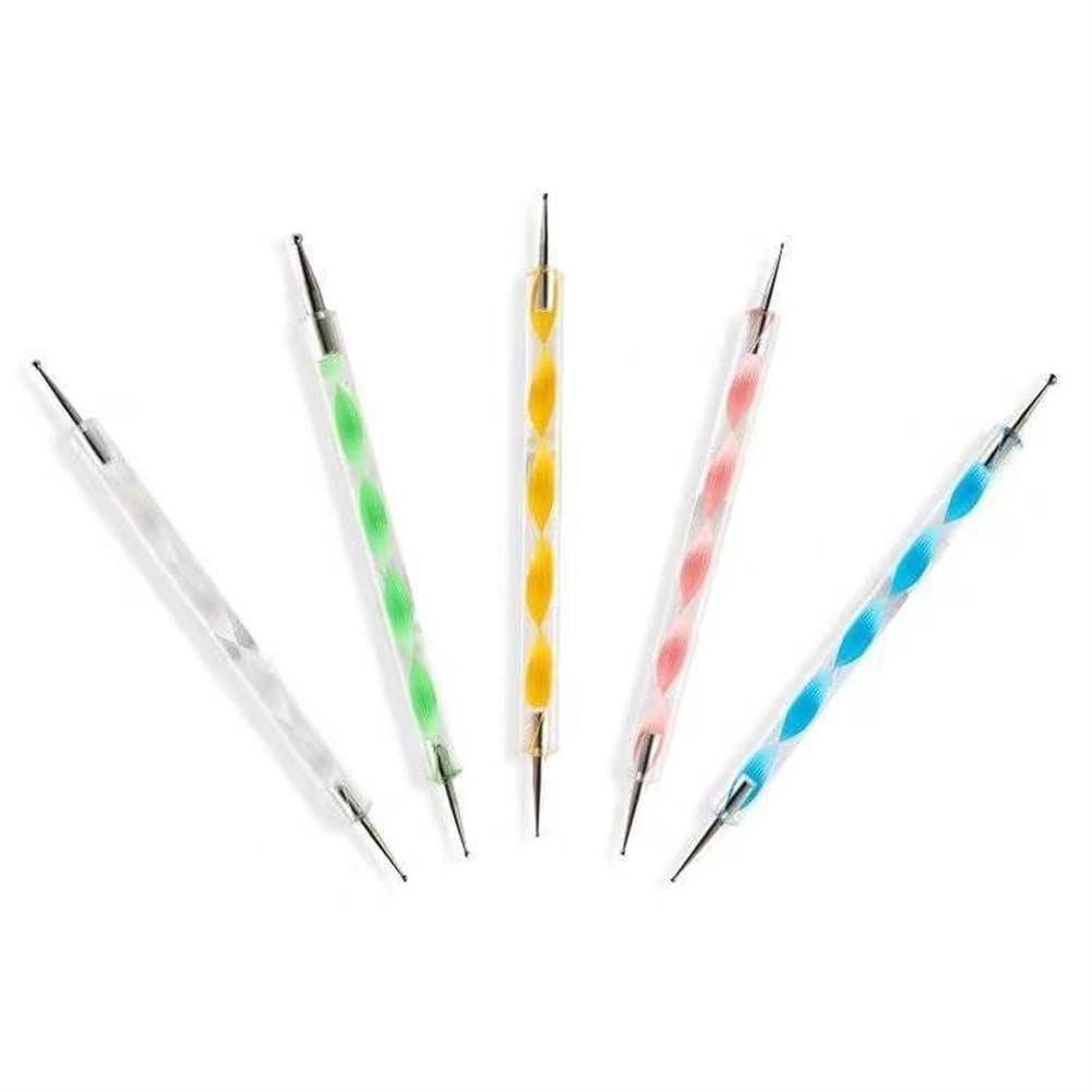 5pcs Dotting Pens 2 Way Dotting Pen Tools - Nail Art Design Tools Nail Art Brushes - Paint