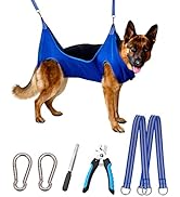 Kkiimatt 10 in 1 Pet Dog Grooming Hammock Harness with Nail Clipper,Nail File,Dog Nail Hammock,Do...