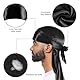 Silky Durag, Silk Du Rags für Männer und Frauen, 3 Stück Silky Durag für Männer, Premium Satin Do Rags Do Rags mit langem Schwanz für 360 Waves, Perfekt für Waves