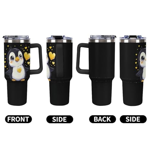 Botella de agua de pingüino de 40 oz para hidratarte en el coche 5
