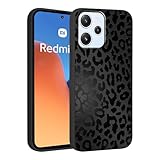 Saqmkil Cover per Xiaomi Redmi 12, Leopardata Disegni Aesthetic Custodia per Ragazze Donne, Sottile Silicone Morbida TPU Antiurto Antigraffio Bumper Protettiva Case per Redmi 12 6,79", Nero 1