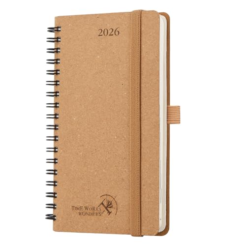 POPRUN 2026 Recycled Weekly Planner 12 Months Pocket Size (3.5''