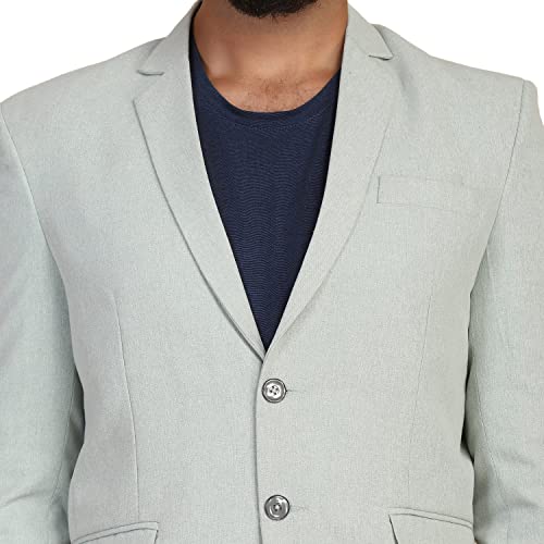 Image of TAHVO Grey Notched Lapel Blazer with Hanky