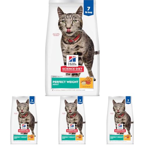 Hill's Science Diet Adult Perfect Weight Dry Cat Food (Pack of 4)