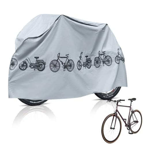 QiMan Fahrradabdeckung 200x110cm, Fahrradschutzhülle, Fahrrad Abdeckplane, Fahrradplane, Fahrradgarage Wetterfest, Fahrrad Garage Outdoor Abdeckung Schutzhülle zum Schutz des Fahrrads