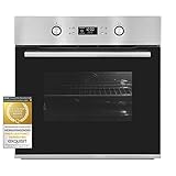 Kapazität: 70.0 liters Exquisit Elektrobackofen EBEP 697-3 H  70 L Backofenvolumen  Inox-Glas