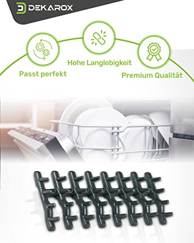 DEKAROX 2 x Oberkorbeinsatz für AEG Electrolux Zanussi Zanker 138018410/9 1380184109 für Geschirrkorb oben in Spülmaschine Geschirrspüler Grau