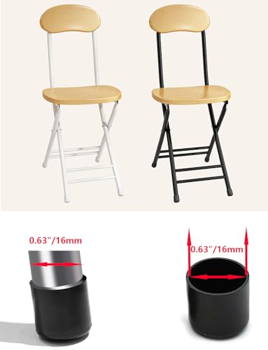 Autuwintor Rubber Tips for Chair Legs,Leg Tips 1/2-Inch Inside Diameter Rubber Chair Leg Caps,Tip Legs,0.63"/(16mm) Dia.,32 Pcs — view 3