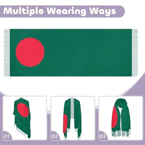 Shawl Scarf Wrap Stole Throw Women Head Wrap Tassels Scarf,Stylish Patriotic Pattern Long Wrap Stole Throw Wrap-54