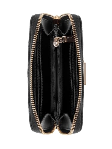 GUESS Women's Laurel II SLG Med Zip Around, Coal Logo, One Size3