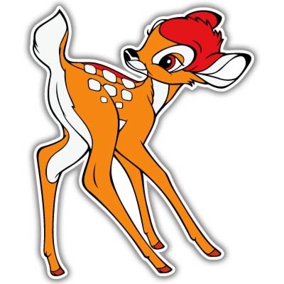 Bambi Deer Vynil Car Sticker Decal - Select Size