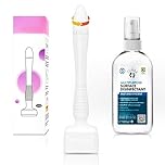 Adjustable 140 Pins Derma Stamp with 100ml Disinfectant Spray – 0MM-3MM Adjustable Pins for Men and Women – Versatile Use for Skin and Scalp Care – Easy to Use – Packaging May Vary