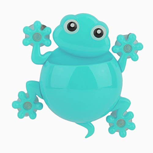 Preisvergleich Produktbild Haustier Gecko Wandabsaugung Silikon Zahnbürstenbehälter Lazy Zahnpasta Halter Haken Badezimmerzubehör; blau Candyboom