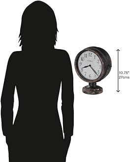 Howard Miller Cramden Mantel Clock 635-195 – Antique Black Tabletop Clock with Quartz Movement, Sturdy Metal Frame, Protective Foam Pad, Arabic Numerals, Vintage for Home or Office