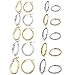 Produktbild 10 Paar runde Creolen-Ohrringe-Set für Damen, Herren, Mädchen, leicht, Clickverschluss, Edelstahl, hypoallergen, 1018 mm