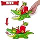 PIRATIX King Croc - Gelenkiges Krokodil zum Fangen von Piratix und Schatztruhe - Enthält 1 Krokodil, 1 exklusiver Schatz, 2 extra goldene Schätze, 1 exklusiver Piratix und 1 Zubehör