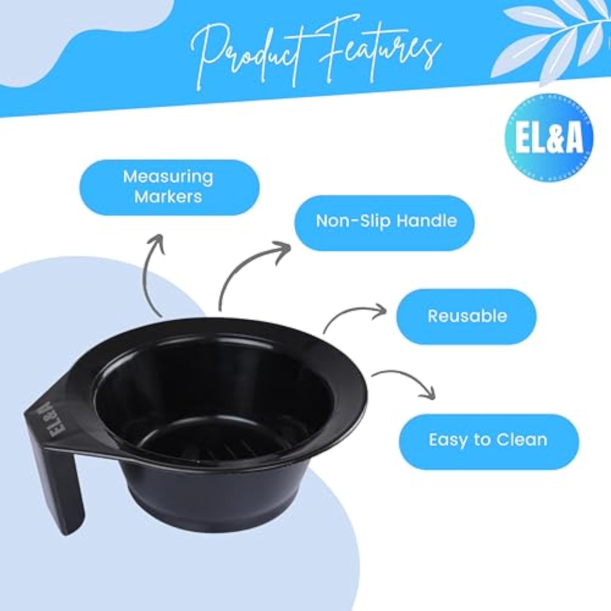 Hair Color Dye Brush and Bowl Set for Easy Mixing