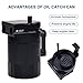 ZFBB Universal Oil Catch Can Kit Baffled Reservoir Tank Aluminum Black 300ml with Hose Kit