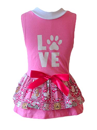 Vestido Para Pet Tamanho P Rosa, Love Nitsa Milla para Cães