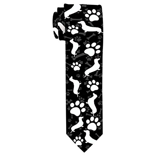 ThisWear Doxin Dog Gifts for Men Dachshund Tie Pawprint Tie Dachshund Gifts Dachshund Dad Gifts Necktie
