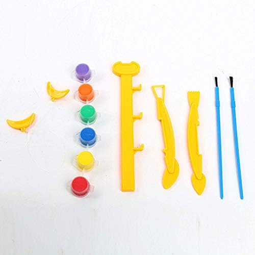 HUAWELL Pottery Wheel, Pottery Studio Kit, DIY Pottery Studio with Apron, Craft Activity with Stickers, Artist Studio, Ceramic Machine with Air-Dry Clay, Educational Toy for Kids Beginners 6 41a6W2FsmwL. AC