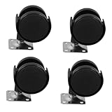 BCOATH 4piezas Ruedas Giratorias Freno Para Muebles Ruedas Vintage y Plástico