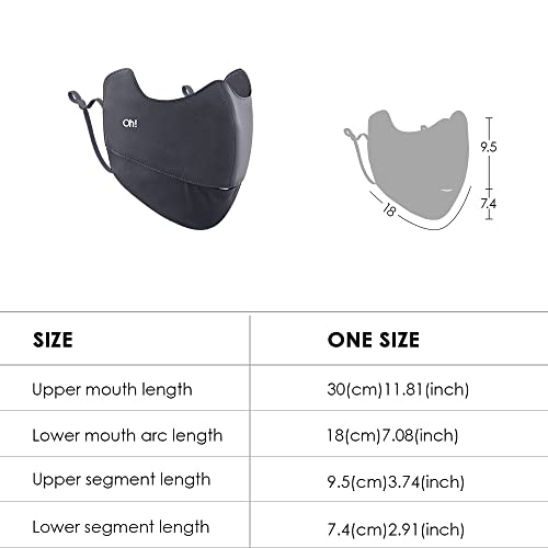 OHRAIN Anti-UV Face Cover UPF50+ with Canthus Protective & Breathable Open Washable Reusable Sun Protection Facemask for Women Dark Grey2