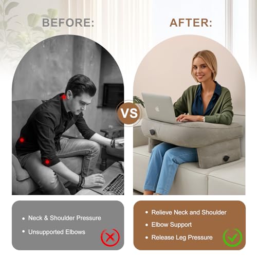 Luxspire Travesseiro de leitura para jogos, almofadas de leitura extragrandes para sentar na cama ad