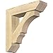 Ekena Millwork BKT0604X22X22BOA06RDF Balboa Slat Rough Sawn Bracket w/Offset Brace, Douglas Fir