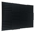 12 Pack Acoustic Wedge Studio Foam Sound Absorption Wall Panels 2" x 12" x 12"