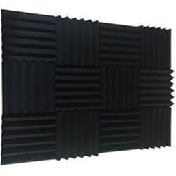 Espuma Acústica 60X60 Paneles de absorción acústica de espuma para estudio (12 unidades de 5.08 x 30.48 x 30.48 cm)