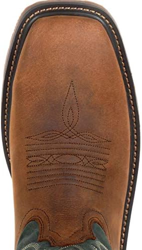 Durango Men's Workhorse Western Boot, Bridle Brown and Evergreen, 8 | Image 5