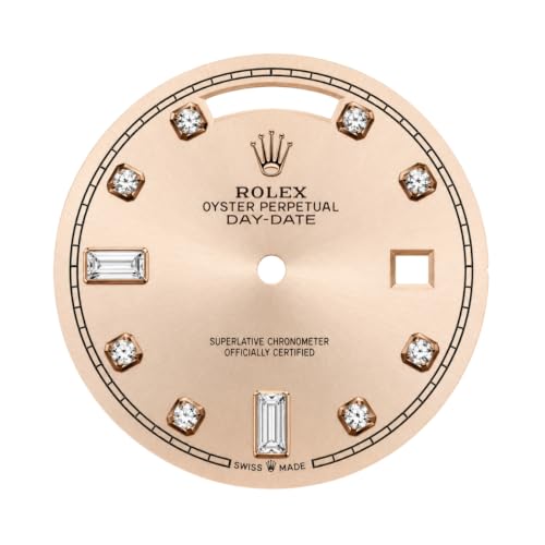 Image of ROUHO Stainless Steel Watch Dial Metal Watch Face 2834 Movement Day Date 31mm Watchmaking Repair Maintenance Spare Part for Rolex Datejust - A17
