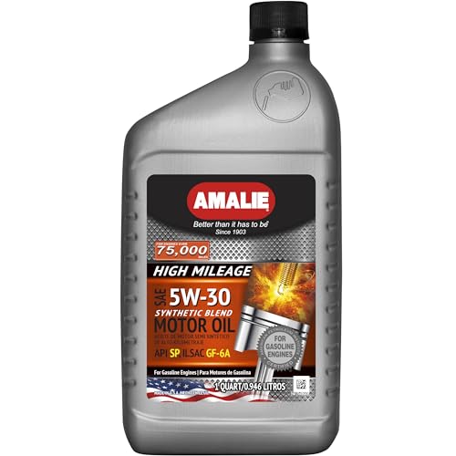 AMALIE High Mileage Aceite Motor 5W-30 1 Quart Pack 12 miniatura 2