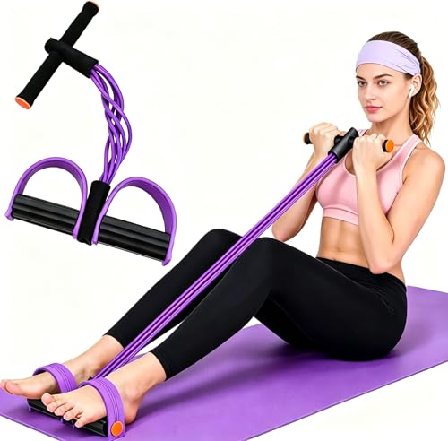 SUJEB Pedal Exercise Resistance Bands Puller with Handles - 6-Tube