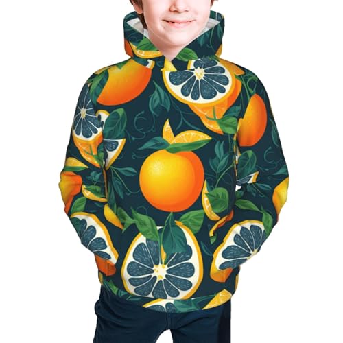 Fresh Orange Kid Hoodies Boys Sweatshirts Girls Pullover with Pocket3