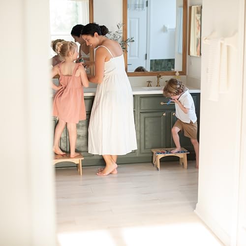 Step-Stool-for-Toddlers-Personalized-Wood-Kids-Step-Stool-with-Name-for-Kitchen-Sink-Bathroom-Potty-Training-Toilet-Kitchen-Sink-Sturdy-and-Safe-Made-in-USA-by-BloomOwl-Elephant-Coral-Floral Step Stool for Toddlers Personalized Wood Kids Step Stool with Name for Kitchen Sink Bathroom Potty Training Toilet Kitchen Sink Sturdy and Safe Made in USA by BloomOwl Elephant Coral Floral