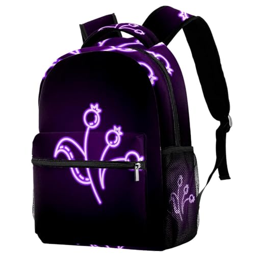 Sac à dos d'école et de voyage pour femmes et adolescents motif multicolore