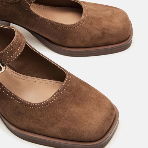 Black Mary Janes for Women B-Black Buckle Chunky Heels with Platform Patent Comfortable Casual Shoes4