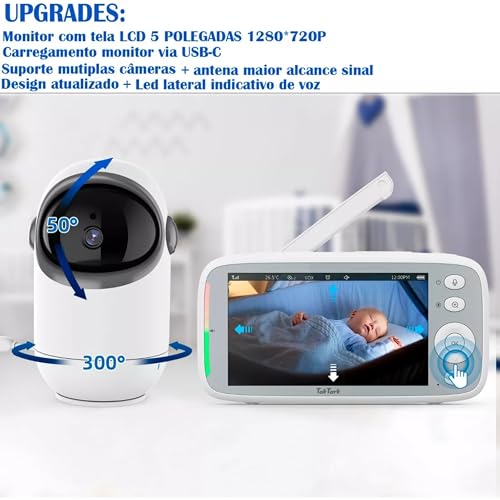Babá Eletrônica ТakТark BM813, Câmera de Bebê 5