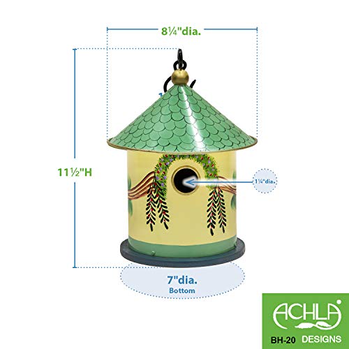 Achla Bastion Birdhouse, Yellow, 13"H #TOP2