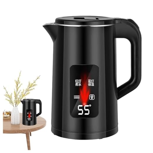 Hervidor eléctrico de acero inoxidable - caldera de agua caliente de 3 litros para cocina y hogar | Baca de calentamiento de calefacción rápida para té, café, cocina, oficina, uso de dormitorios, perf