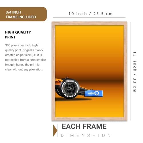 Image of kotart Big Sports Cars Framed Posters Gift Items for Boys Room Wall Decoration Bedroom Living Room Office Studio Decor | Car Poster Frame for Wall Decor Set Of 3 Size (10 X 13 inch)