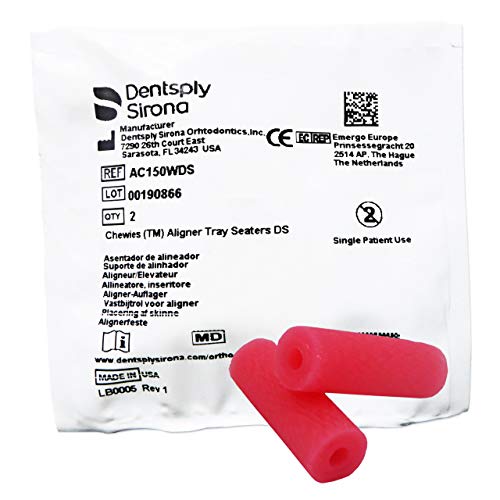 Gomas para colocar los alineadores dentales de Chewies x 2 ~ Rosa - Olor a chicle - Chicle