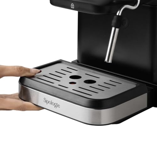 Image of Sipologie Cafe Maestro Espresso Machine, Coffee Maker for Home & Office | Frother Wand for Cappuccino, Latte & Espresso | Stainless Steel, Easy to Use & Clean