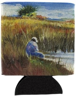 Caroline's Treasures JMK1274CC Fishing on The Bank Can or Bottle Hugger Cooler Washable Drink Sleeve Collapsible Beverage Insulated Holder, Can Hugger, Multicolor image 2